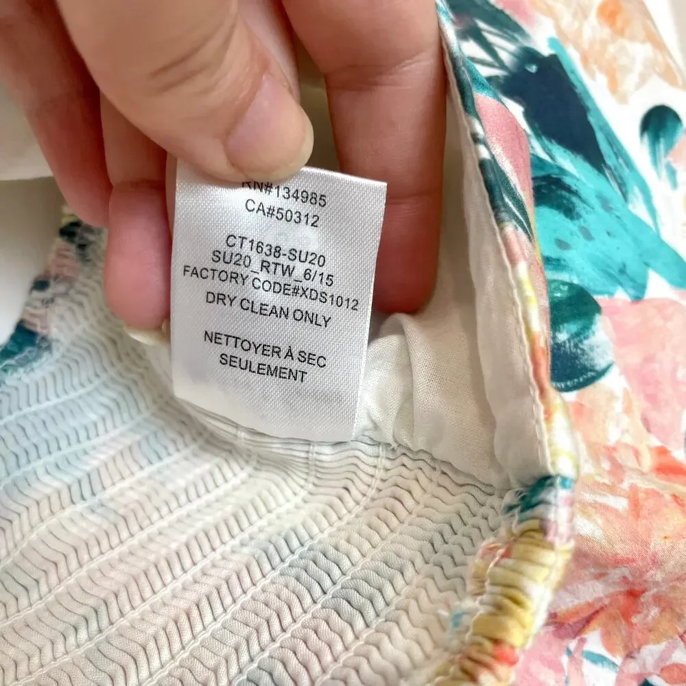 For Love & Lemons Holis Lace Up Crop Top Floral Puff Sleeves Sweetheart And XS - Picture 8 of 9